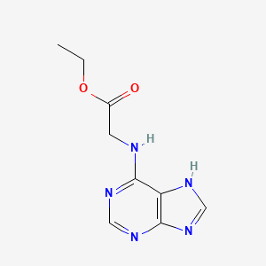 molecular formula C9H11N5O2 B12206654 ethyl 2-((9H-purin-6-yl)amino)acetate 