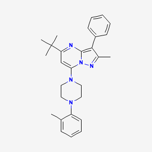 5-Tert-butyl-2-methyl-7-[4-(2-methylphenyl)piperazin-1-yl]-3-phenylpyrazolo[1,5-a]pyrimidine