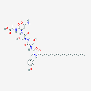 B122067 N-Palmitoyl-tyrosyl-seryl-seryl-asparaginyl-alanine CAS No. 145671-08-5