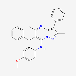 6-benzyl-N-(4-methoxyphenyl)-2,5-dimethyl-3-phenylpyrazolo[1,5-a]pyrimidin-7-amine