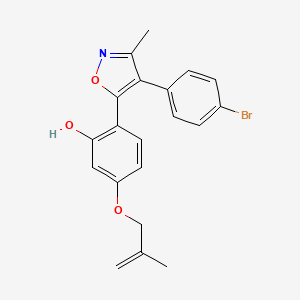 2-[4-(4-Bromophenyl)-3-methyl-1,2-oxazol-5-yl]-5-[(2-methylprop-2-en-1-yl)oxy]phenol