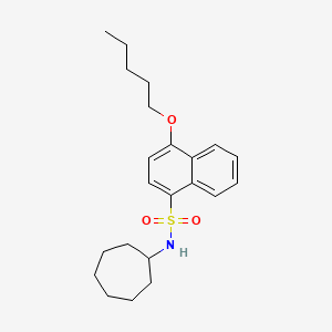 Cycloheptyl[(4-pentyloxynaphthyl)sulfonyl]amine