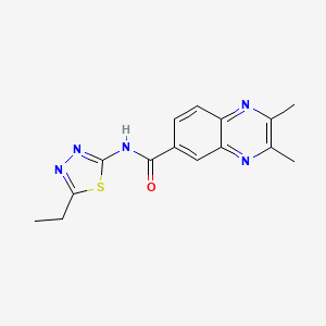 N-(5-ethyl-1,3,4-thiadiazol-2-yl)-2,3-dimethylquinoxaline-6-carboxamide