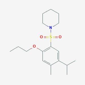 {[4-Methyl-5-(methylethyl)-2-propoxyphenyl]sulfonyl}piperidine