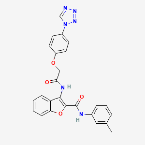 N-(3-methylphenyl)-3-({[4-(1H-tetrazol-1-yl)phenoxy]acetyl}amino)-1-benzofuran-2-carboxamide