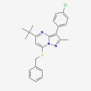 7-(Benzylsulfanyl)-5-tert-butyl-3-(4-chlorophenyl)-2-methylpyrazolo[1,5-a]pyrimidine