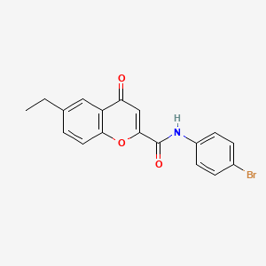 molecular formula C18H14BrNO3 B12206833 N-(4-bromophenyl)-6-ethyl-4-oxo-4H-chromene-2-carboxamide 