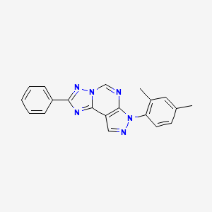 molecular formula C20H16N6 B12206855 3-(2,4-Dimethylphenyl)-8-phenyl-6-hydropyrazolo[5,4-d]1,2,4-triazolo[1,5-e]pyr imidine 