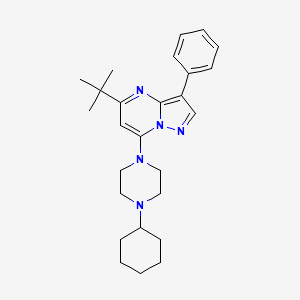 5-Tert-butyl-7-(4-cyclohexylpiperazin-1-yl)-3-phenylpyrazolo[1,5-a]pyrimidine