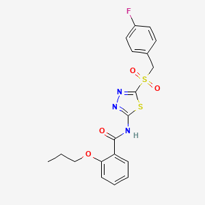 N-{5-[(4-fluorobenzyl)sulfonyl]-1,3,4-thiadiazol-2-yl}-2-propoxybenzamide