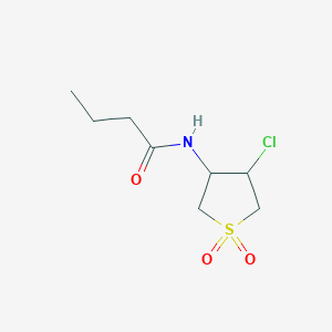 molecular formula C8H14ClNO3S B12206890 N-(4-chloro-1,1-dioxidotetrahydrothiophen-3-yl)butanamide 