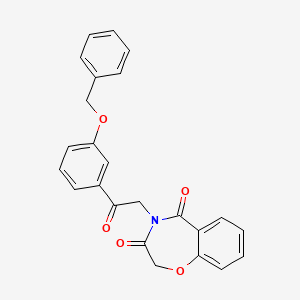 4-{2-[3-(benzyloxy)phenyl]-2-oxoethyl}-1,4-benzoxazepine-3,5(2H,4H)-dione