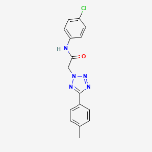 molecular formula C16H14ClN5O B12206913 N-(4-chlorophenyl)-2-[5-(4-methylphenyl)-2H-tetrazol-2-yl]acetamide 