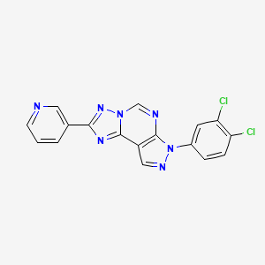 3-(3,4-Dichlorophenyl)-8-(3-pyridyl)-6-hydropyrazolo[5,4-d]1,2,4-triazolo[1,5-e]pyrimidine