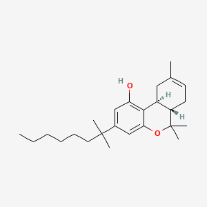 molecular formula C25H38O2 B1220696 (6aS,10aS)-6,6,9-trimethyl-3-(2-methyloctan-2-yl)-6a,7,10,10a-tetrahydrobenzo[c]chromen-1-ol CAS No. 61597-28-2