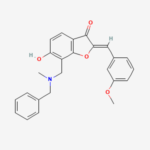 6-Hydroxy-2-[(3-methoxyphenyl)methylene]-7-{[methylbenzylamino]methyl}benzo[b] furan-3-one