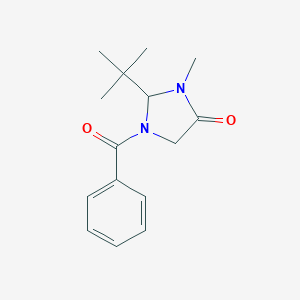 molecular formula C15H20N2O2 B012207 1-苯甲酰-2-叔丁基-3-甲基咪唑啉-4-酮 CAS No. 101055-57-6
