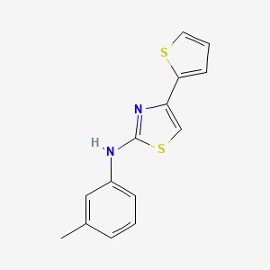 N-(3-methylphenyl)-4-thiophen-2-yl-1,3-thiazol-2-amine