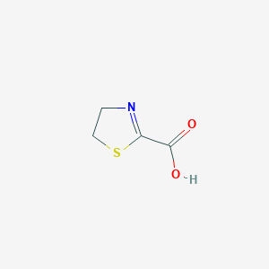 molecular formula C4H5NO2S B1220704 2-Thiazolecarboxylic acid, 4,5-dihydro- CAS No. 81018-64-6