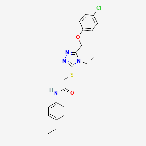 2-({5-[(4-chlorophenoxy)methyl]-4-ethyl-4H-1,2,4-triazol-3-yl}sulfanyl)-N-(4-ethylphenyl)acetamide