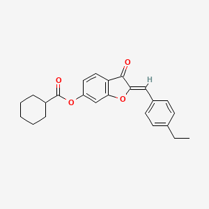 (2Z)-2-(4-ethylbenzylidene)-3-oxo-2,3-dihydro-1-benzofuran-6-yl cyclohexanecarboxylate