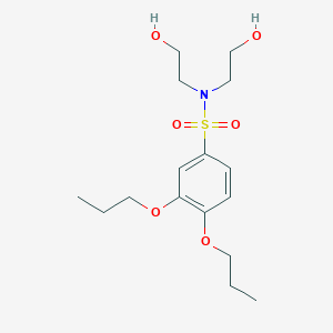 molecular formula C16H27NO6S B12207097 N,N-bis(2-hydroxyethyl)-3,4-dipropoxybenzene-1-sulfonamide 