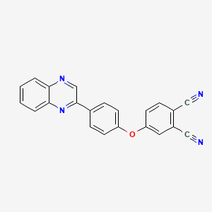 molecular formula C22H12N4O B1220710 4-[4-(2-Quinoxalinyl)phenoxy]benzene-1,2-dicarbonitrile 