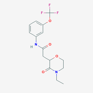 2-(4-ethyl-3-oxomorpholin-2-yl)-N-[3-(trifluoromethoxy)phenyl]acetamide