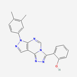 2-[3-(3,4-Dimethylphenyl)-6-hydropyrazolo[5,4-d]1,2,4-triazolo[4,5-e]pyrimidin-7-yl]phenol