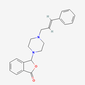 3-[4-[(E)-3-phenylprop-2-enyl]piperazin-1-yl]-3H-2-benzofuran-1-one