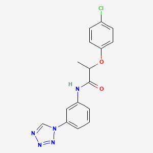 2-(4-chlorophenoxy)-N-[3-(1H-tetrazol-1-yl)phenyl]propanamide