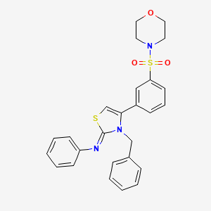 N-[(2Z)-3-benzyl-4-[3-(morpholin-4-ylsulfonyl)phenyl]-1,3-thiazol-2(3H)-ylidene]aniline