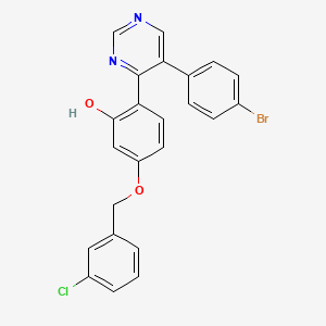 2-[5-(4-Bromophenyl)pyrimidin-4-yl]-5-[(3-chlorobenzyl)oxy]phenol