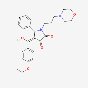 (4E)-4-{hydroxy[4-(propan-2-yloxy)phenyl]methylidene}-1-[3-(morpholin-4-yl)propyl]-5-phenylpyrrolidine-2,3-dione