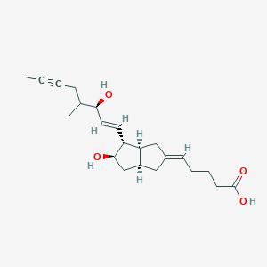 molecular formula C22H32O4 B122072 (5E)-5-[(3As,4R,5R,6aS)-5-羟基-4-[(E,3R)-3-羟基-4-甲基辛-1-烯-6-炔基]-3,3a,4,5,6,6a-六氢-1H-戊环-2-亚烷基]戊酸 CAS No. 85026-51-3