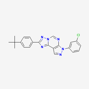 2-(4-tert-butylphenyl)-7-(3-chlorophenyl)-7H-pyrazolo[4,3-e][1,2,4]triazolo[1,5-c]pyrimidine