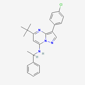 5-tert-butyl-3-(4-chlorophenyl)-N-(1-phenylethyl)pyrazolo[1,5-a]pyrimidin-7-amine