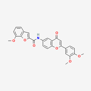 N-[2-(3,4-dimethoxyphenyl)-4-oxo-4H-chromen-6-yl]-7-methoxy-1-benzofuran-2-carboxamide