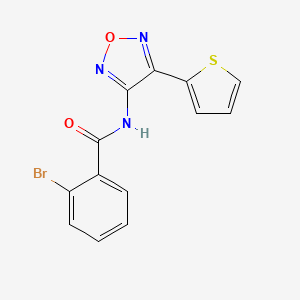 2-bromo-N-[4-(thiophen-2-yl)-1,2,5-oxadiazol-3-yl]benzamide