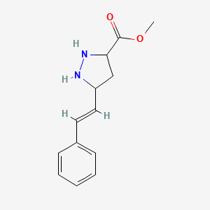 methyl 5-[(E)-2-phenylethenyl]pyrazolidine-3-carboxylate