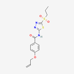 4-(prop-2-en-1-yloxy)-N-[5-(propylsulfonyl)-1,3,4-thiadiazol-2-yl]benzamide