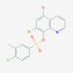 5,7-Dibromoquinolin-8-yl 4-chloro-3-methylbenzene-1-sulfonate