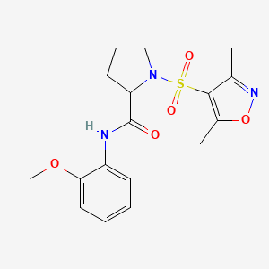 1-((3,5-dimethylisoxazol-4-yl)sulfonyl)-N-(2-methoxyphenyl)pyrrolidine-2-carboxamide