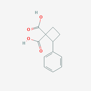 molecular formula C12H12O4 B12207337 2-Phenylcyclobutane-1,1-dicarboxylic acid CAS No. 91963-65-4