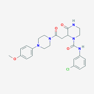 N-(3-chlorophenyl)-2-(2-(4-(4-methoxyphenyl)piperazin-1-yl)-2-oxoethyl)-3-oxopiperazine-1-carboxamide