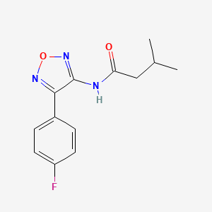 N-[4-(4-fluorophenyl)-1,2,5-oxadiazol-3-yl]-3-methylbutanamide