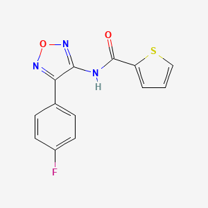 molecular formula C13H8FN3O2S B12207373 N-[4-(4-fluorophenyl)-1,2,5-oxadiazol-3-yl]thiophene-2-carboxamide 