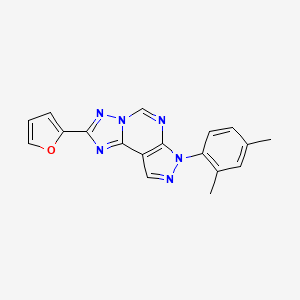 2-[3-(2,4-Dimethylphenyl)-6-hydropyrazolo[5,4-d]1,2,4-triazolo[1,5-e]pyrimidin-8-yl]furan