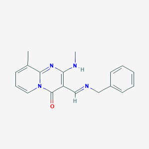 3-[(E)-(benzylimino)methyl]-9-methyl-2-(methylamino)-4H-pyrido[1,2-a]pyrimidin-4-one