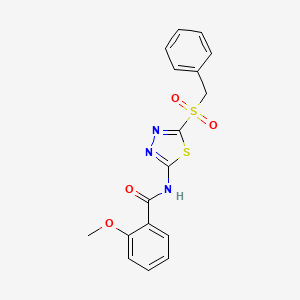 N-(5-(benzylsulfonyl)-1,3,4-thiadiazol-2-yl)-2-methoxybenzamide